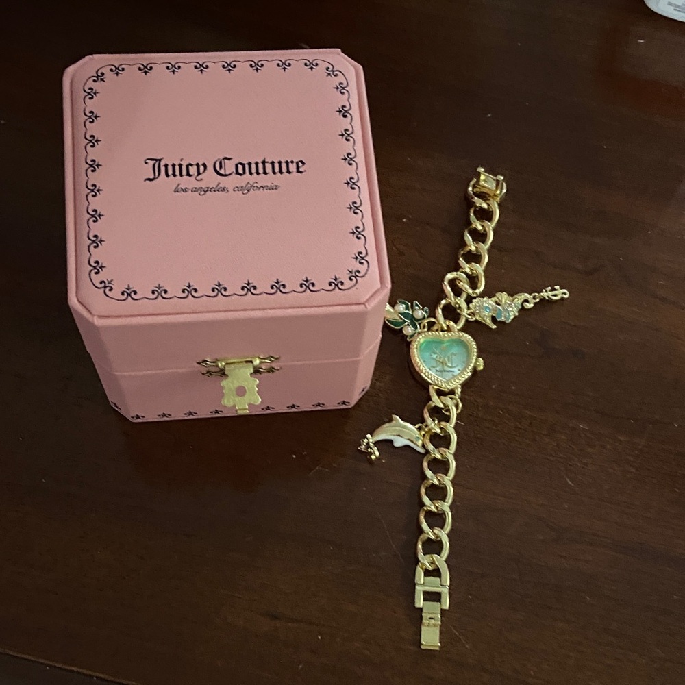 Juicy Couture Gold Bracelet with Pink Box